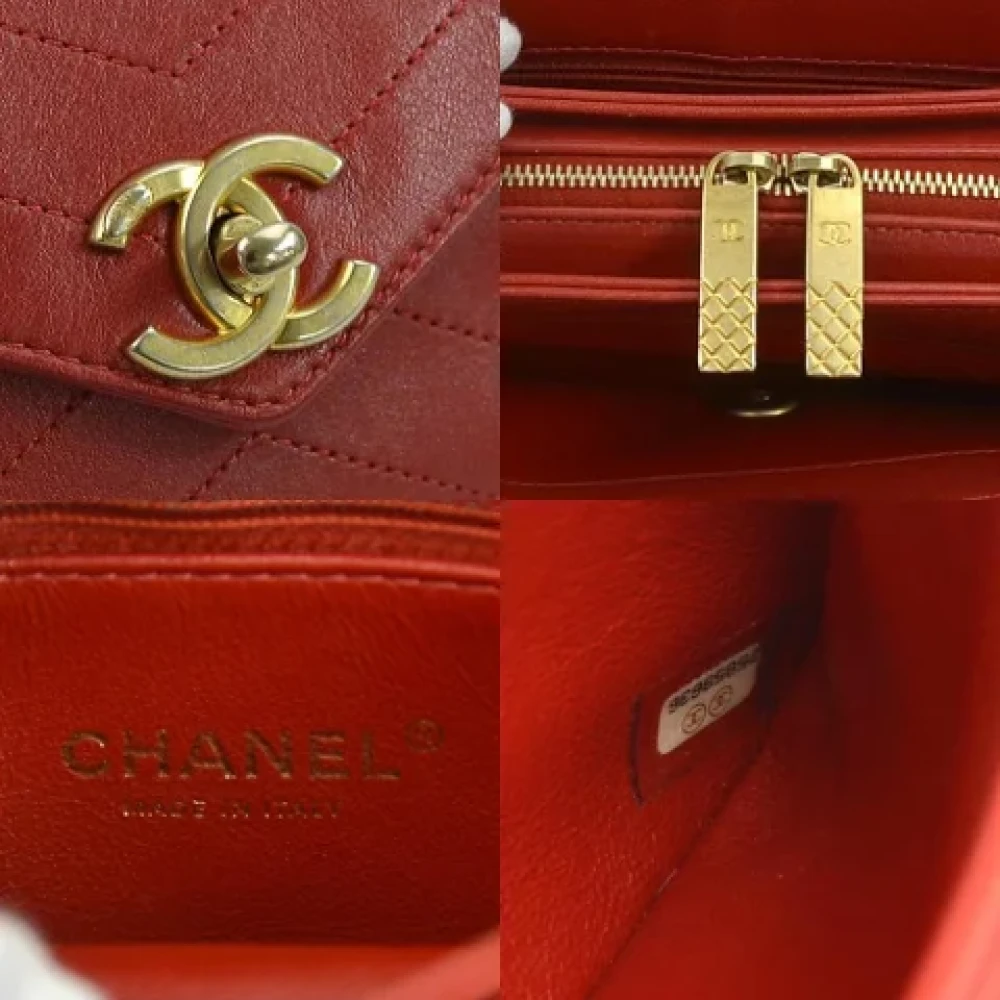 Chanel Vintage Pre-owned Leather chanel-bags Red Dames