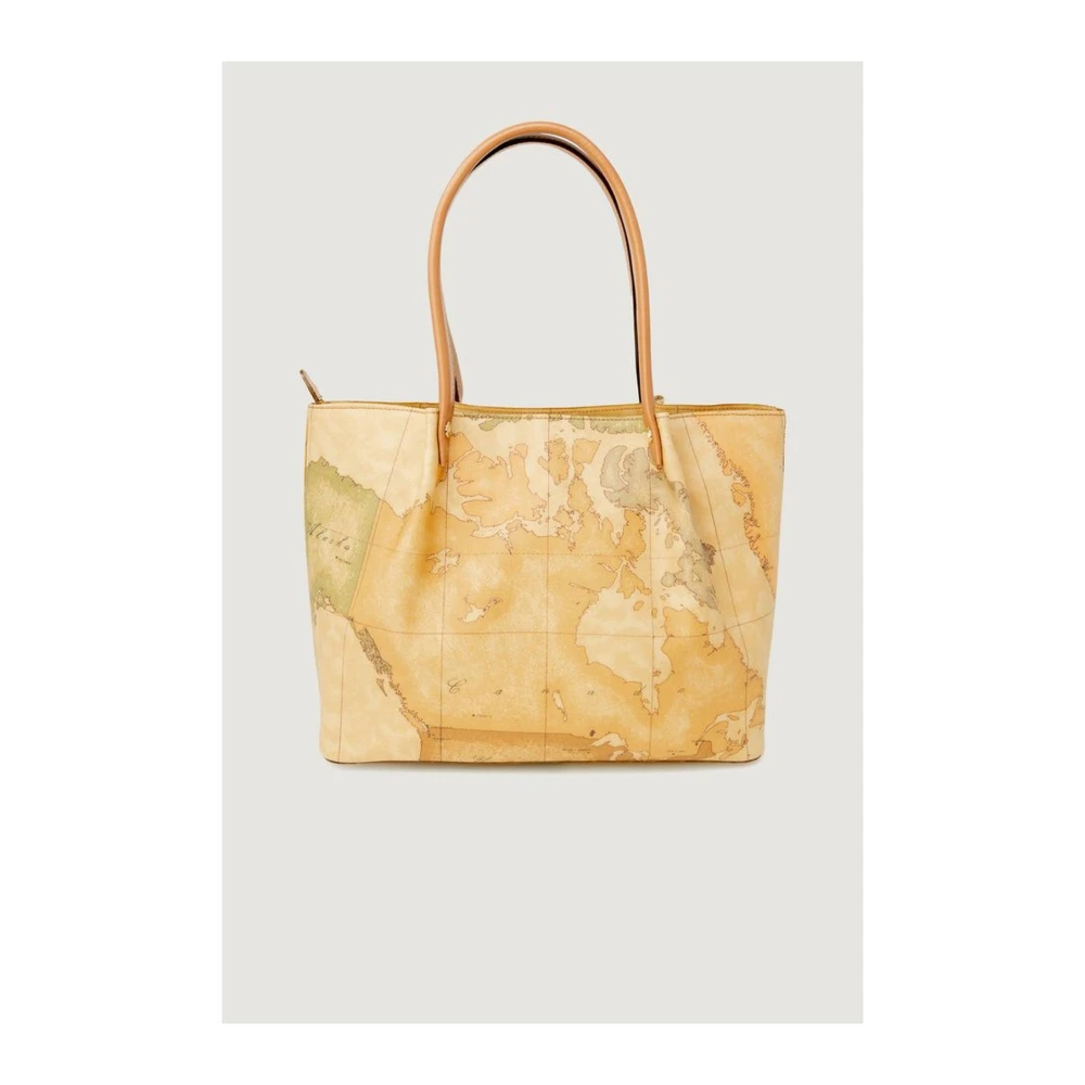 Alviero Martini 1a Classe Luxe Leren Handtas met Synthetische Accenten Beige Dames