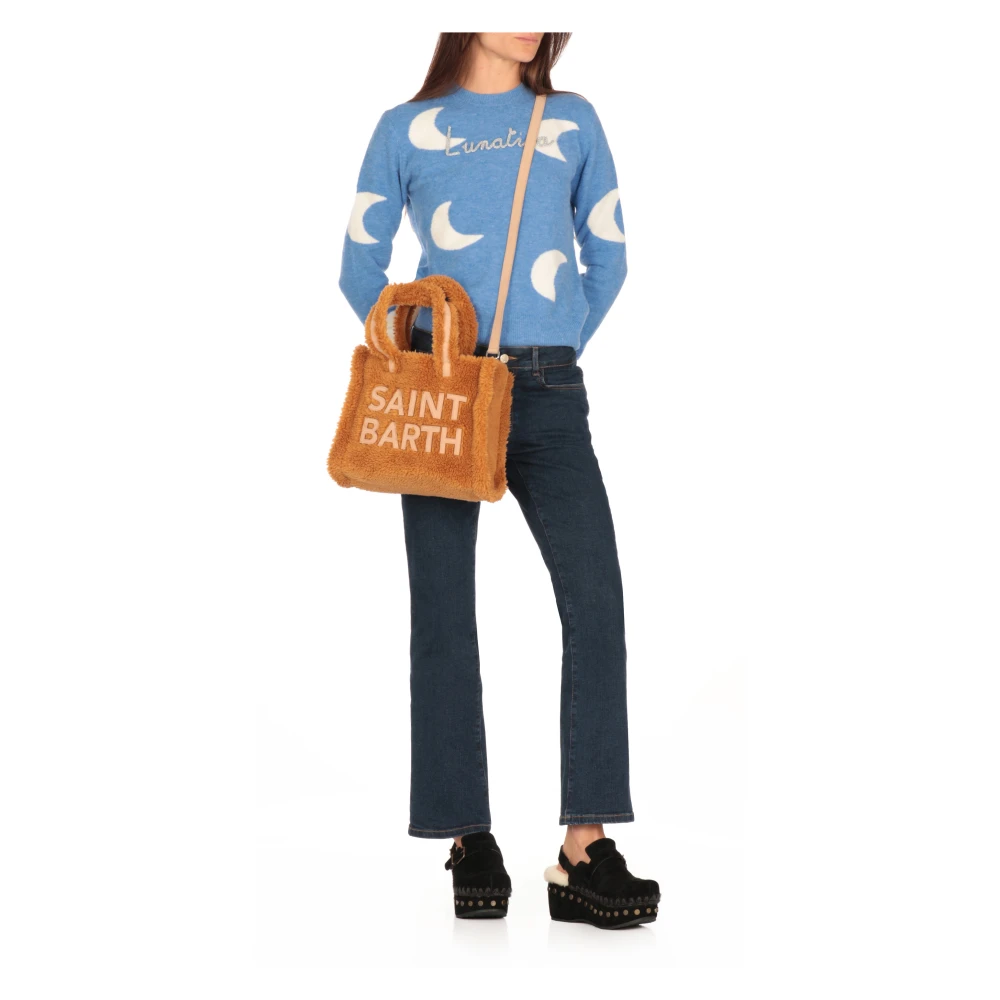 Saint Barth Bruine Teddy Handtas met Twee Handvatten Brown Dames