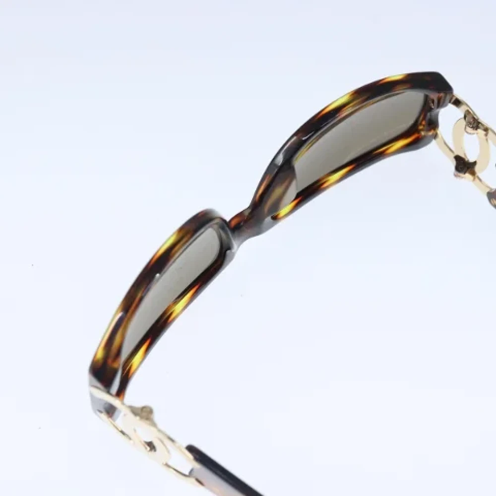 Chanel Vintage Pre-owned Plastic sunglasses Brown Dames