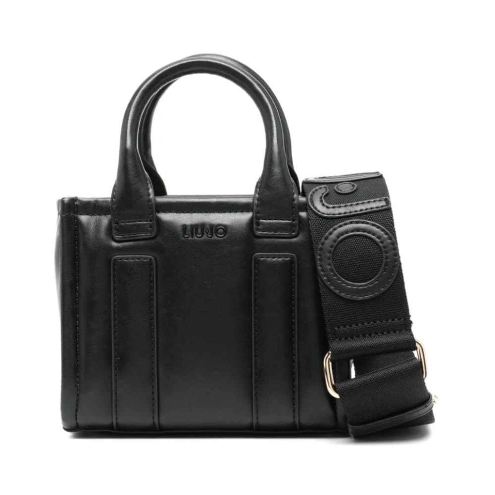 Liu Jo Zwart Logo Lettering Top-Zip Tas Black Dames