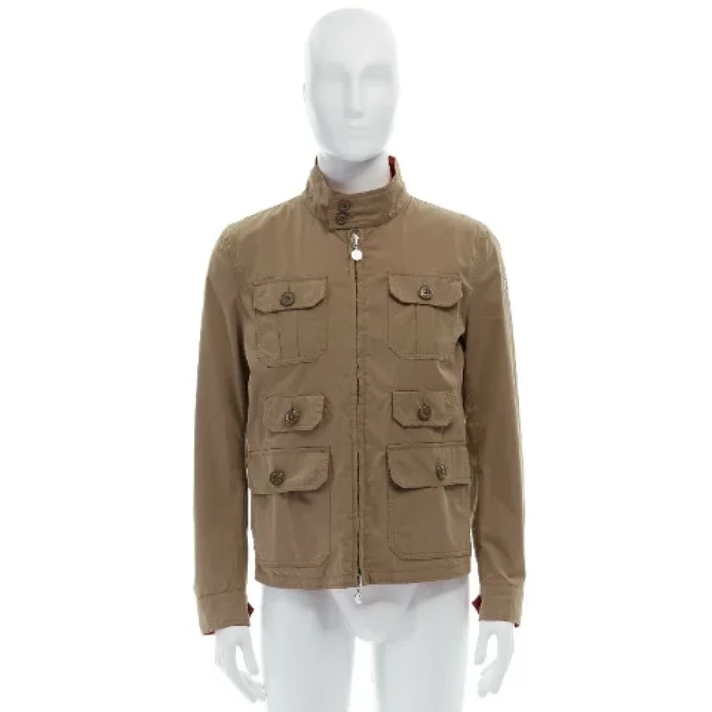 Moncler Pre-owned Cotton outerwear Beige Dames