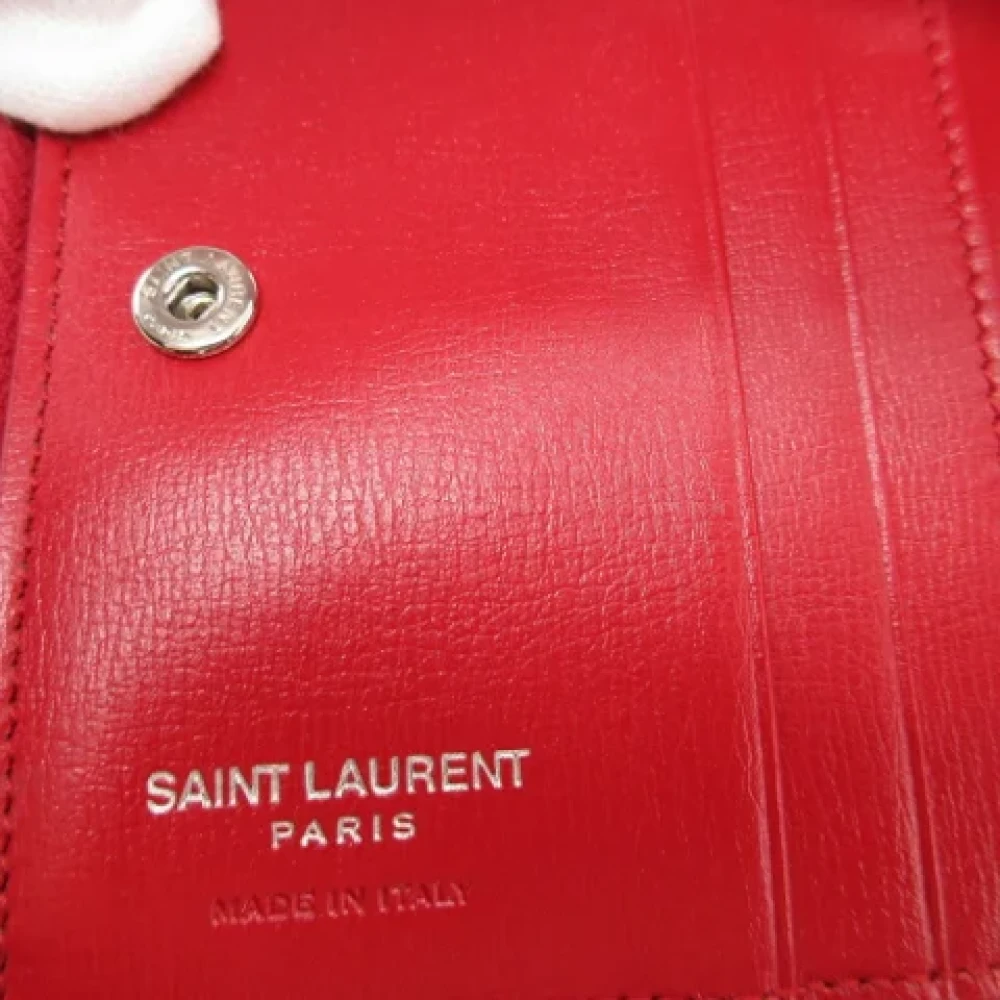 Saint Laurent Vintage Pre-owned Leather wallets Red Dames