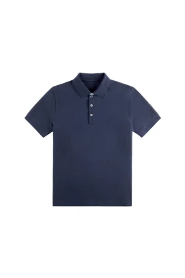 Blå Pikétröja Slim Fit