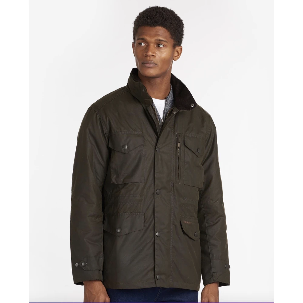 Barbour Sapper Oilskin Jacket Green Heren