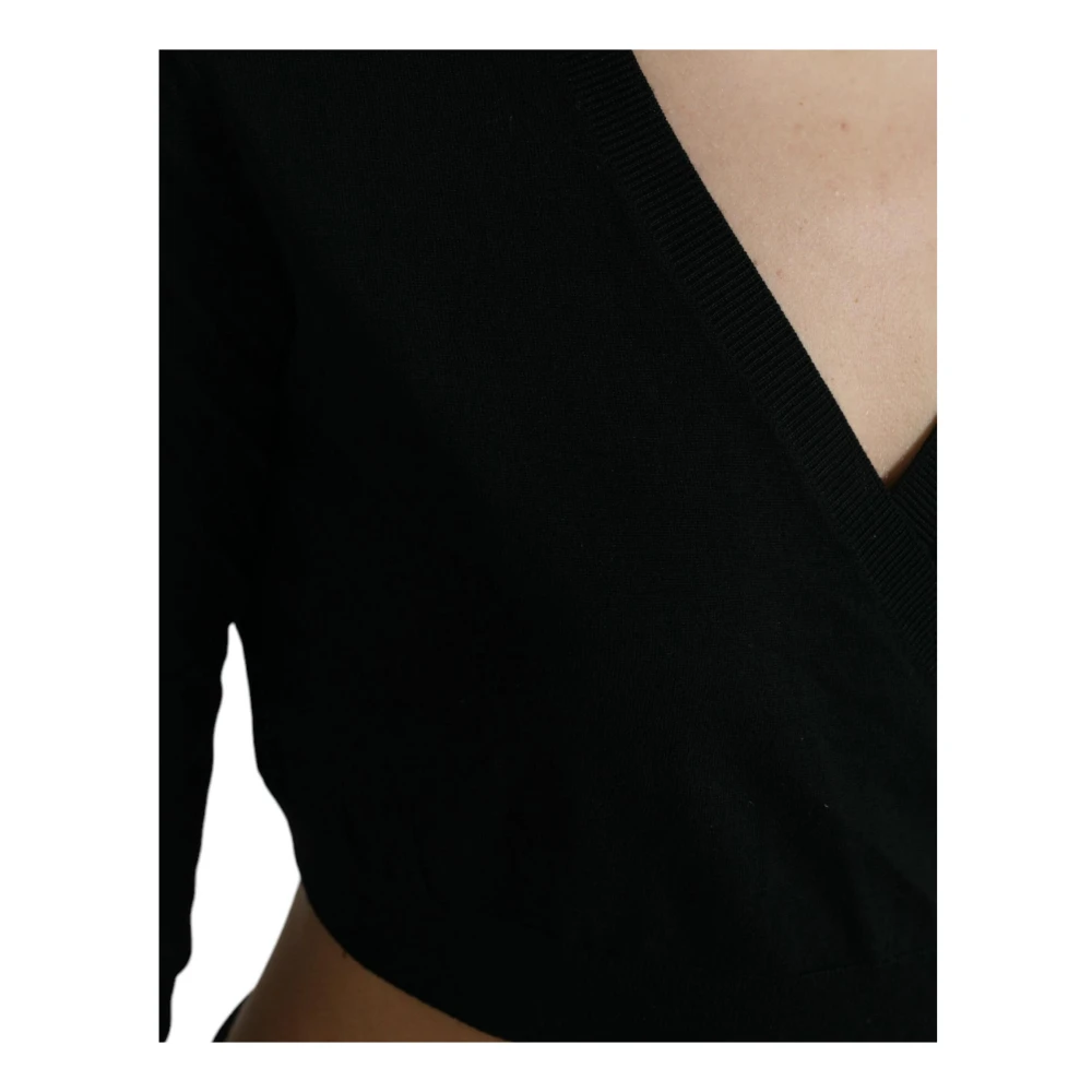 Dolce & Gabbana V-neck Knitwear Black Dames