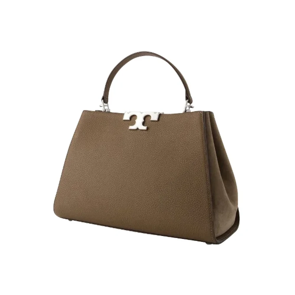 TORY BURCH Leather handbags Brown Dames