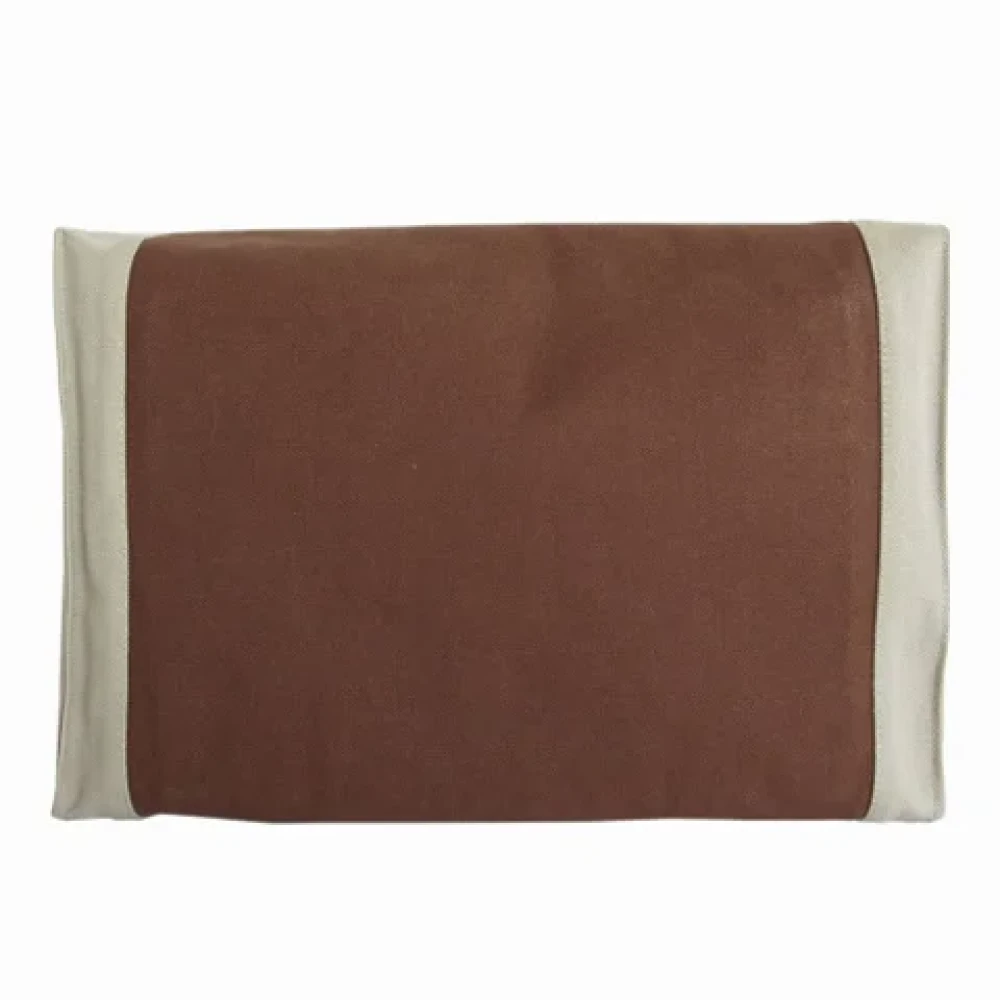 Hermès Vintage Pre-owned Cotton clutches Brown Dames