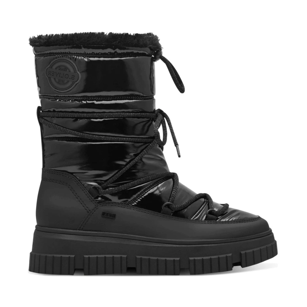 S.oliver Women's Black Winter Boots, 4 Uk, Closed Booties For