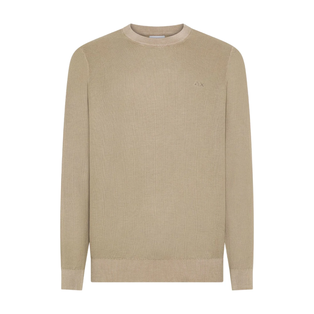 Sun68 Men's Beige Round-Neck Knitwear - Round-Neck Knitwear - Xl - Knitwear