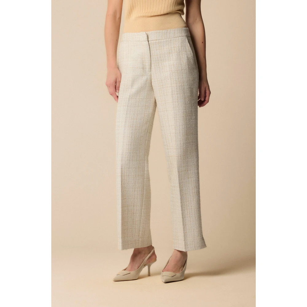 Kocca Klassieke Straight Leg Broek Beige Dames