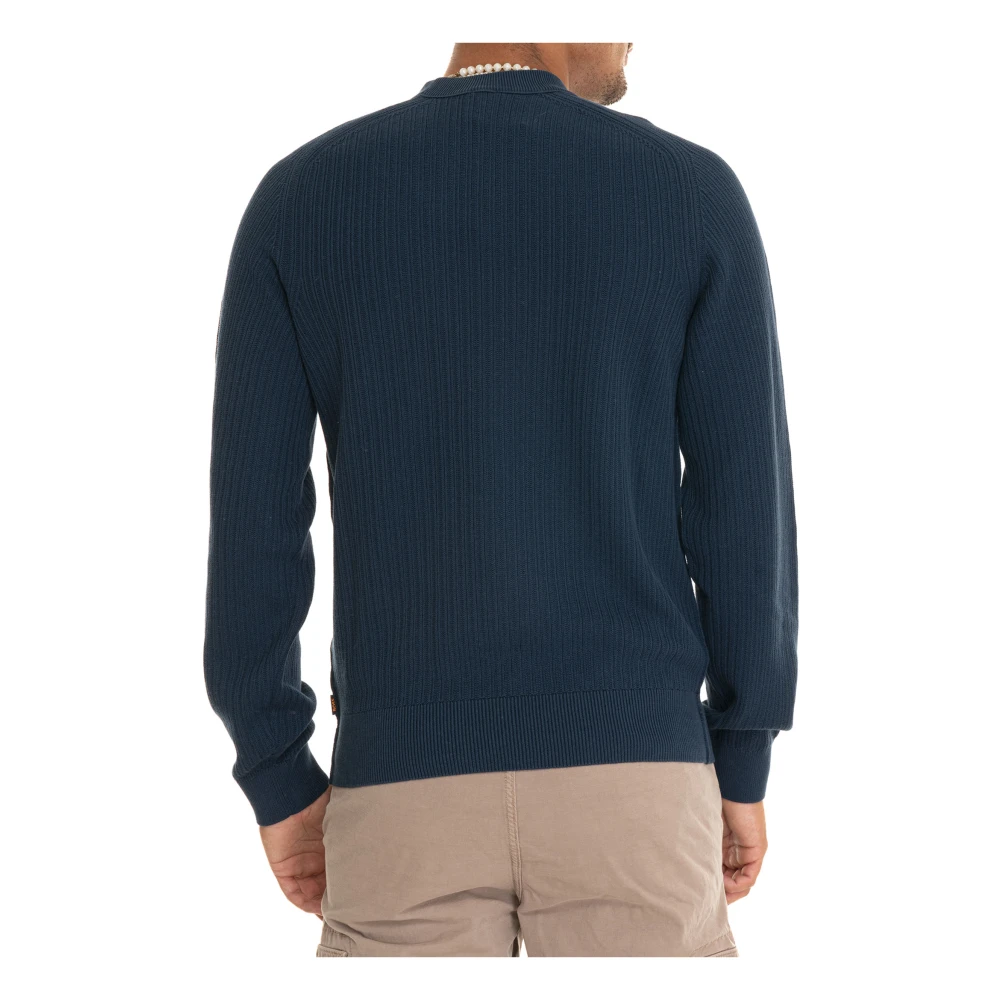 Boss Pullover met ronde hals Blue Heren