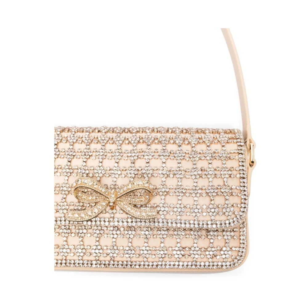 Self Portrait Beige Schoudertas met Kettingband Beige Dames