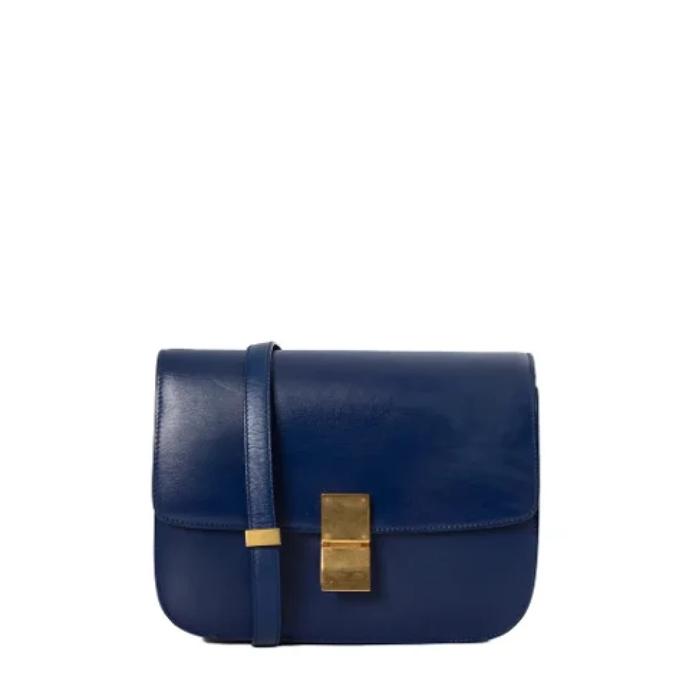 Celine Vintage Pre-owned Leather celine-bags Blue Dames