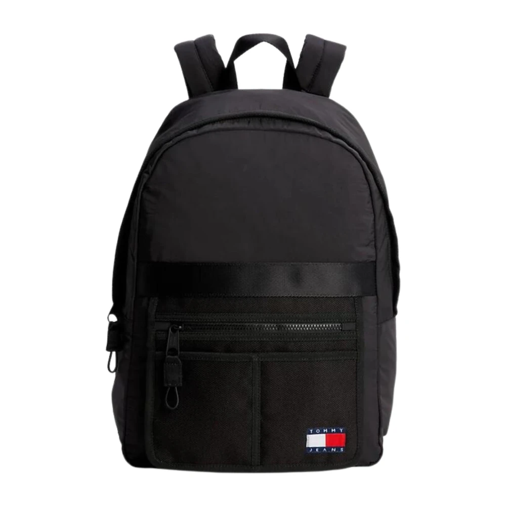 Tommy Jeans Men's Black Minimalist Mission Backpack In Nylon - Backpacks - One Size - Bags