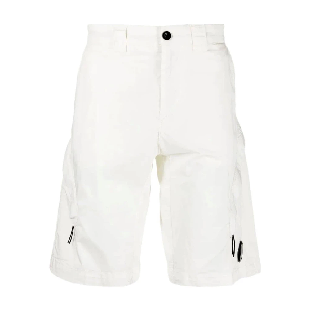 C.P. Company Cargo Bermuda Shorts in Wit Twill White Heren