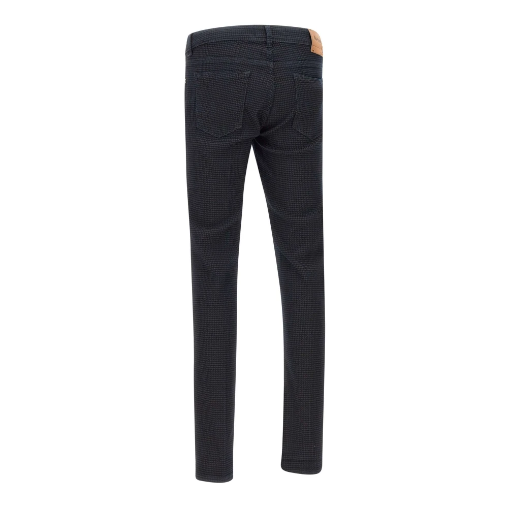 Re-Hash Slim Fit Katoenmix Broek Blue Heren