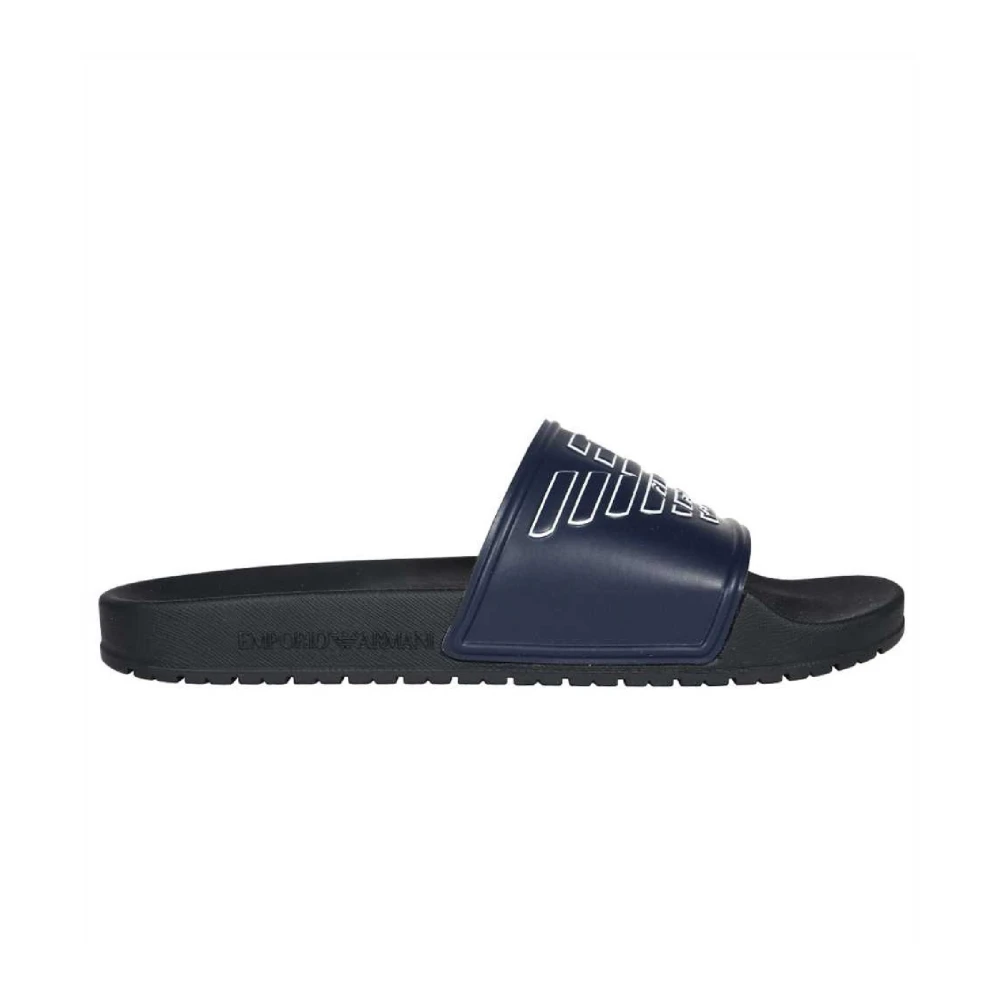 Emporio Armani Blå Flip Flops Och Sliders
