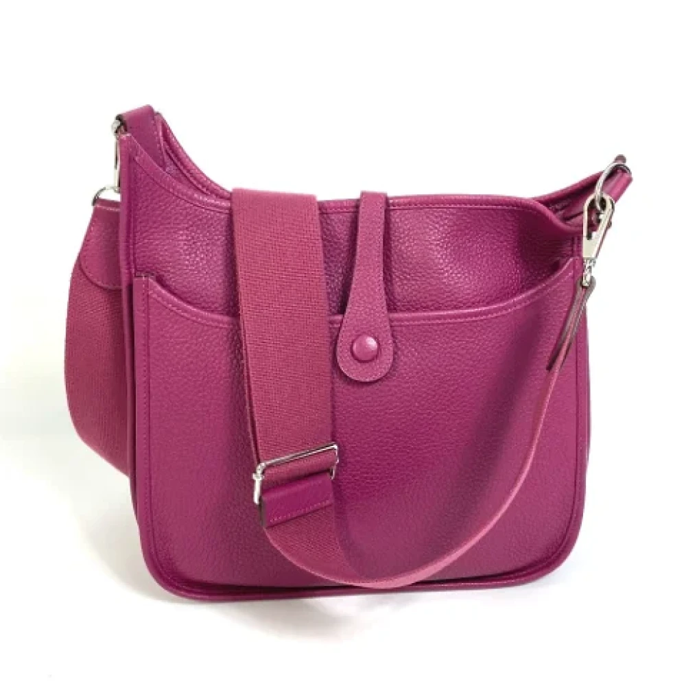 Hermès Vintage Pre-owned Leather shoulder-bags Purple Dames