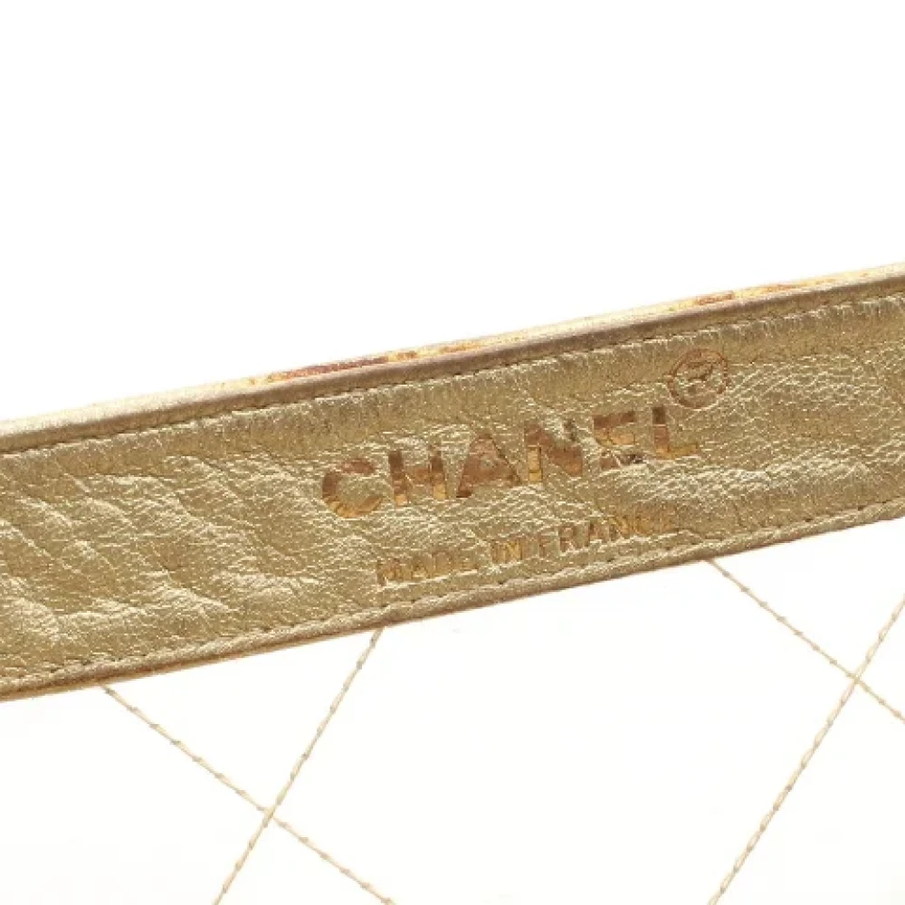 Chanel Vintage Pre-owned Leather chanel-bags Beige Dames