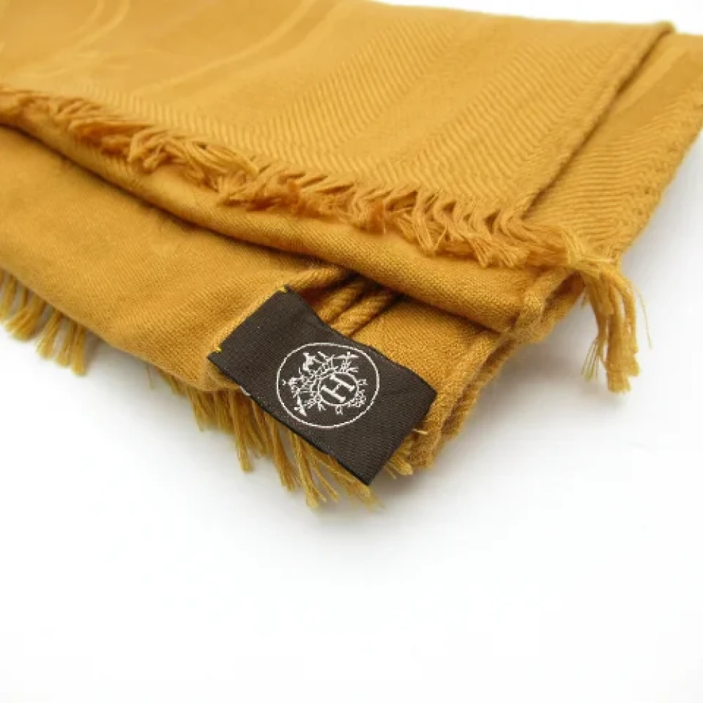 Hermès Vintage Pre-owned Cashmere scarves Brown Dames