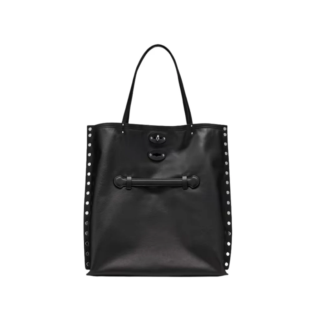 Zanellato Black Shopping Bags, Female, One Size, A' Spasso Saeta Medium
