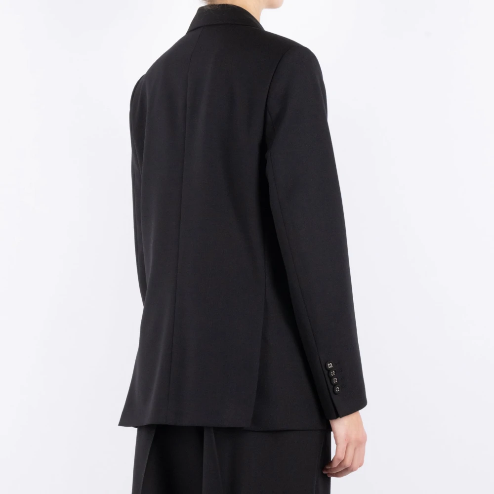 Officine Générale Zwarte wollen jas Black Dames