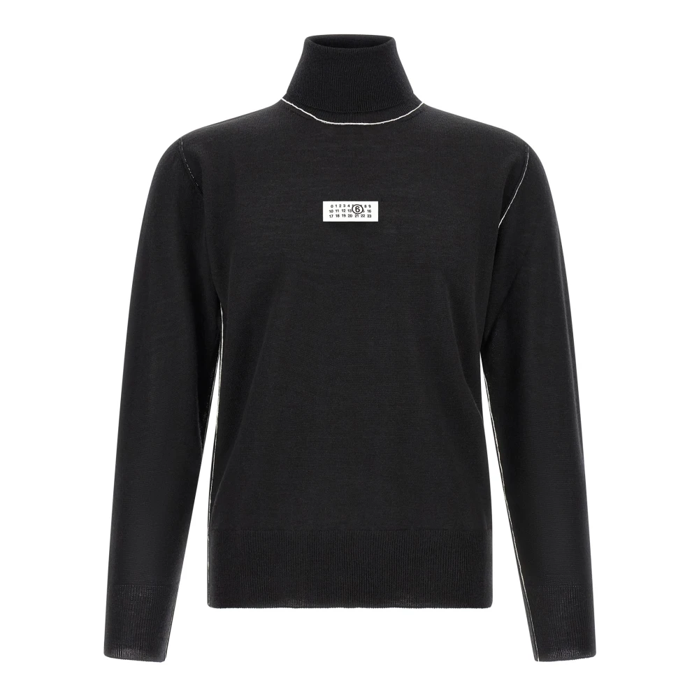 Mm6 Maison Margiela Mannelijk Zwart Truien & Vesten Heren, M, Truien