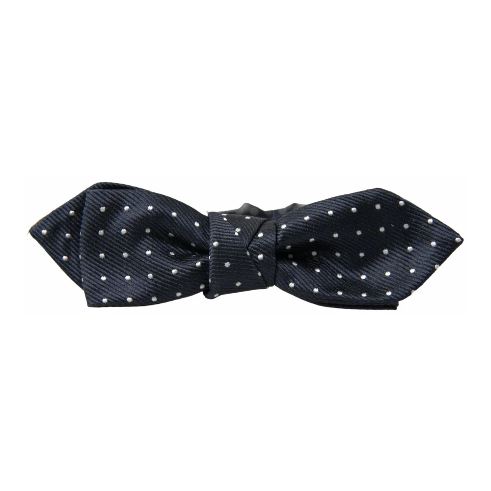 Dolce & Gabbana Men's Blue Polka Dot Silk Bow Tie