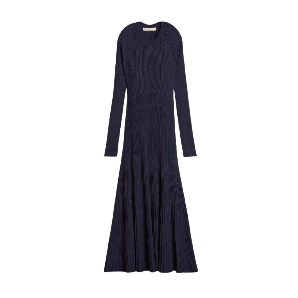 Vanessa Bruno Navy Blauwe Gebreide Jurk Elegante Stijl Blue Dames
