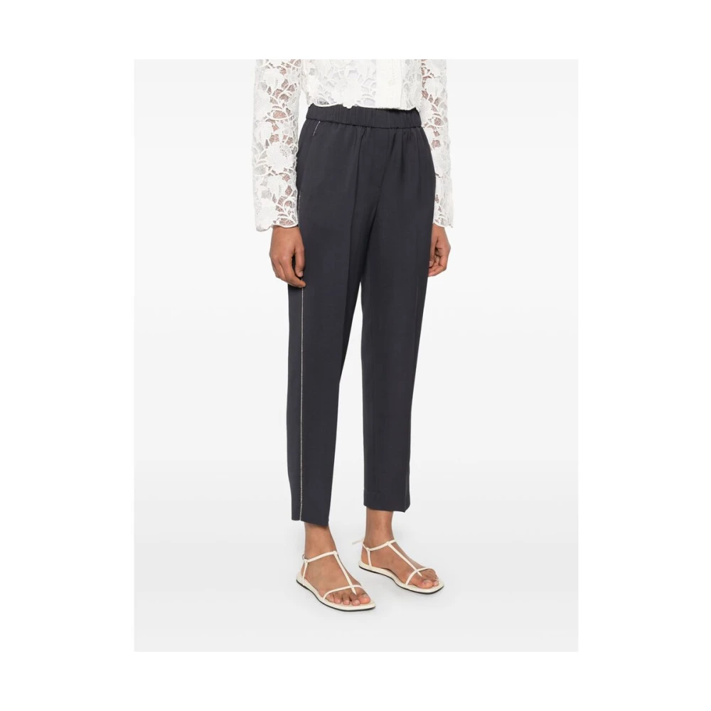 PESERICO Antracietgrijze Elastische Taillebroek Gray Dames