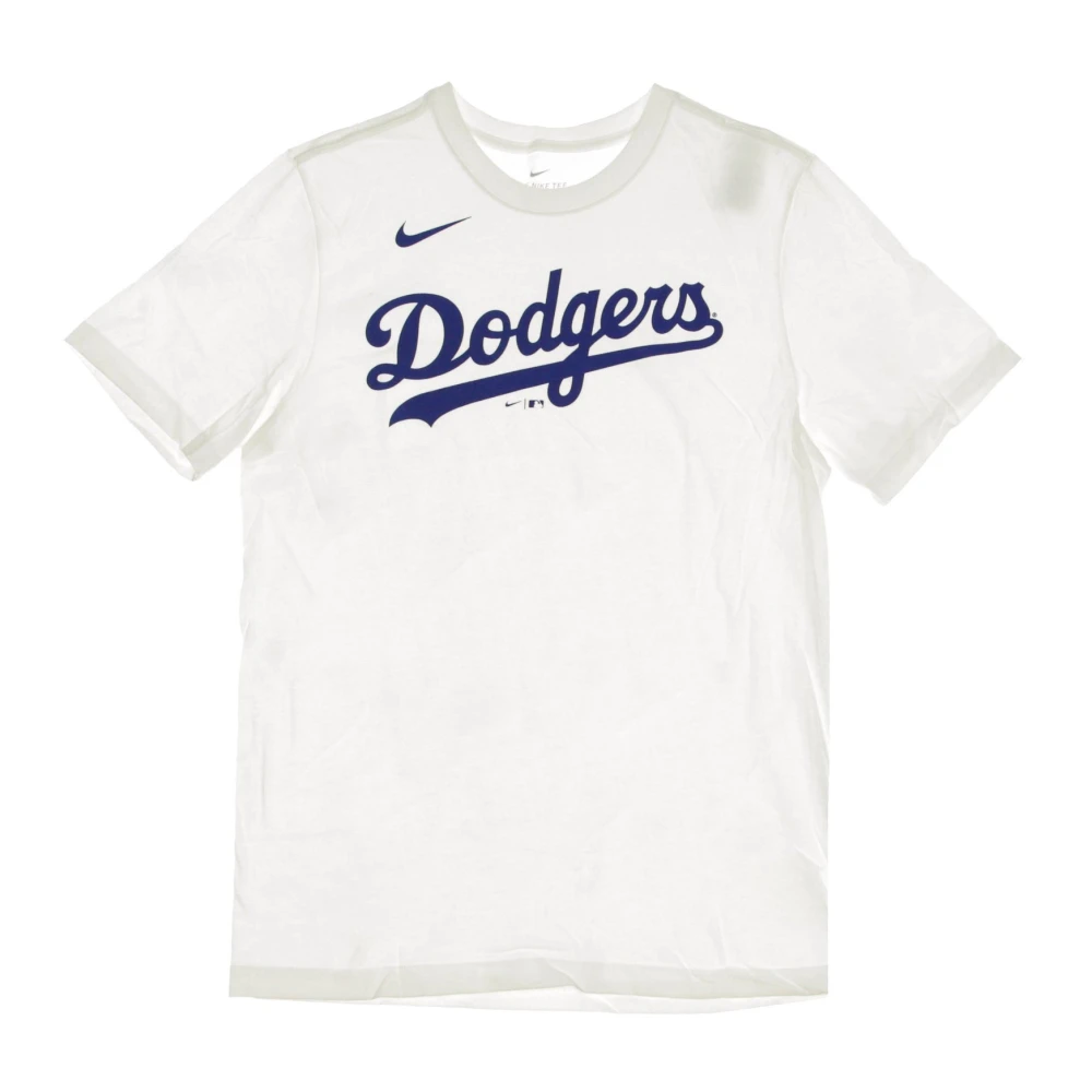 Nike Dodgers Baseball Team Logo T-shirt White Heren