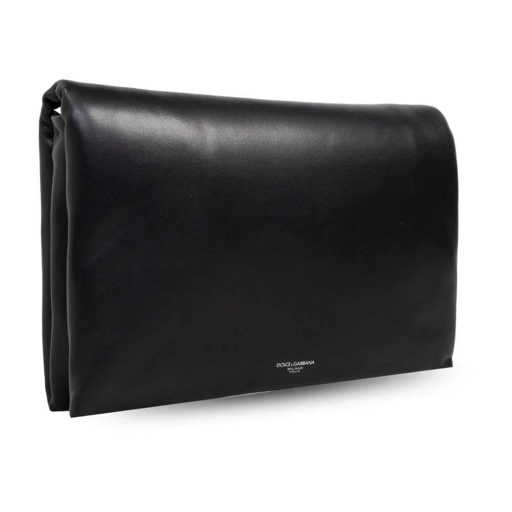 Dolce & Gabbana Leren schoudertas Black Heren