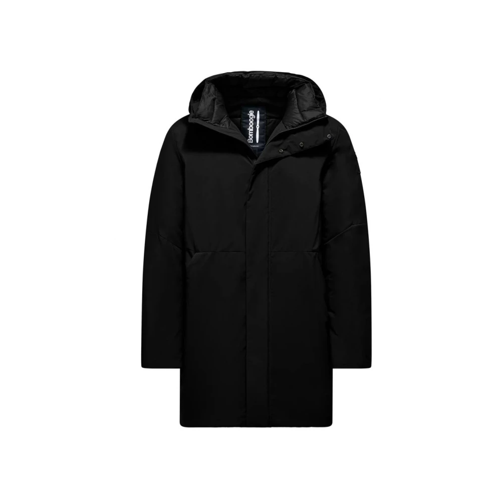 Bomboogie Hombre Negro Abrigos, Talla: L