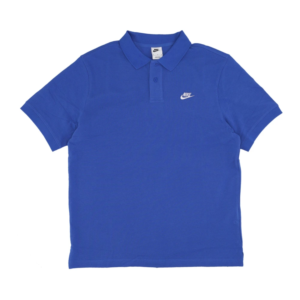 Nike Essential Pique Polo Shirt Blue Heren