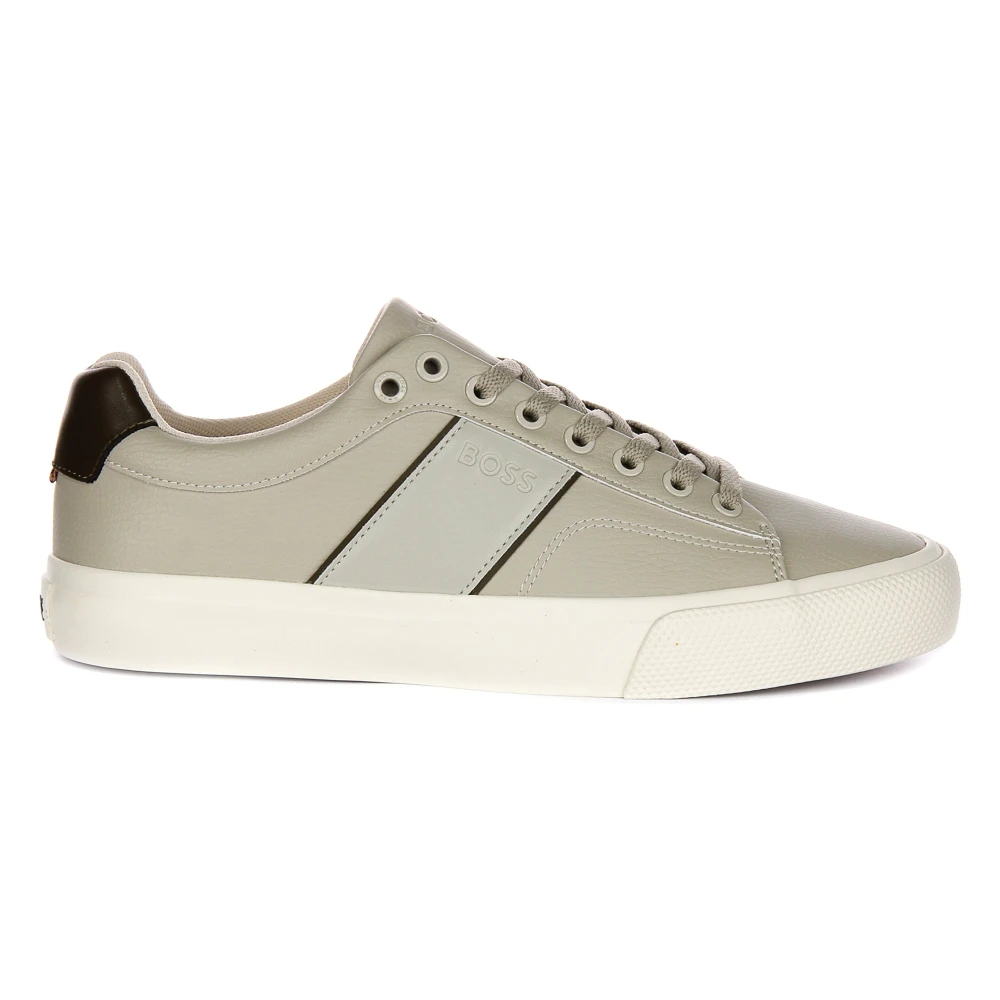 Hugo Men's Beige Leather Tennis Trainers - Sneakers - 9 Uk - Shoes