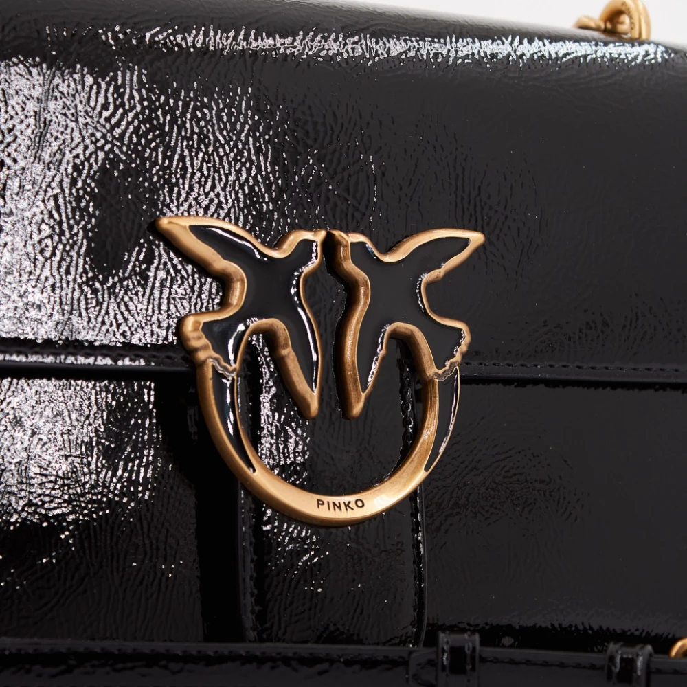 pinko Klassieke Love Crossbody Tas Black Dames