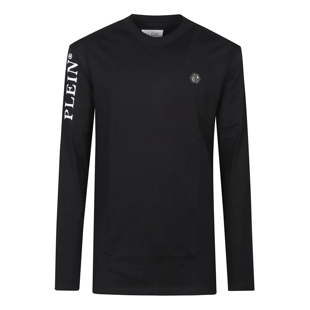 Philipp Plein Casual Katoenen Longsleeve T-shirt Black Heren