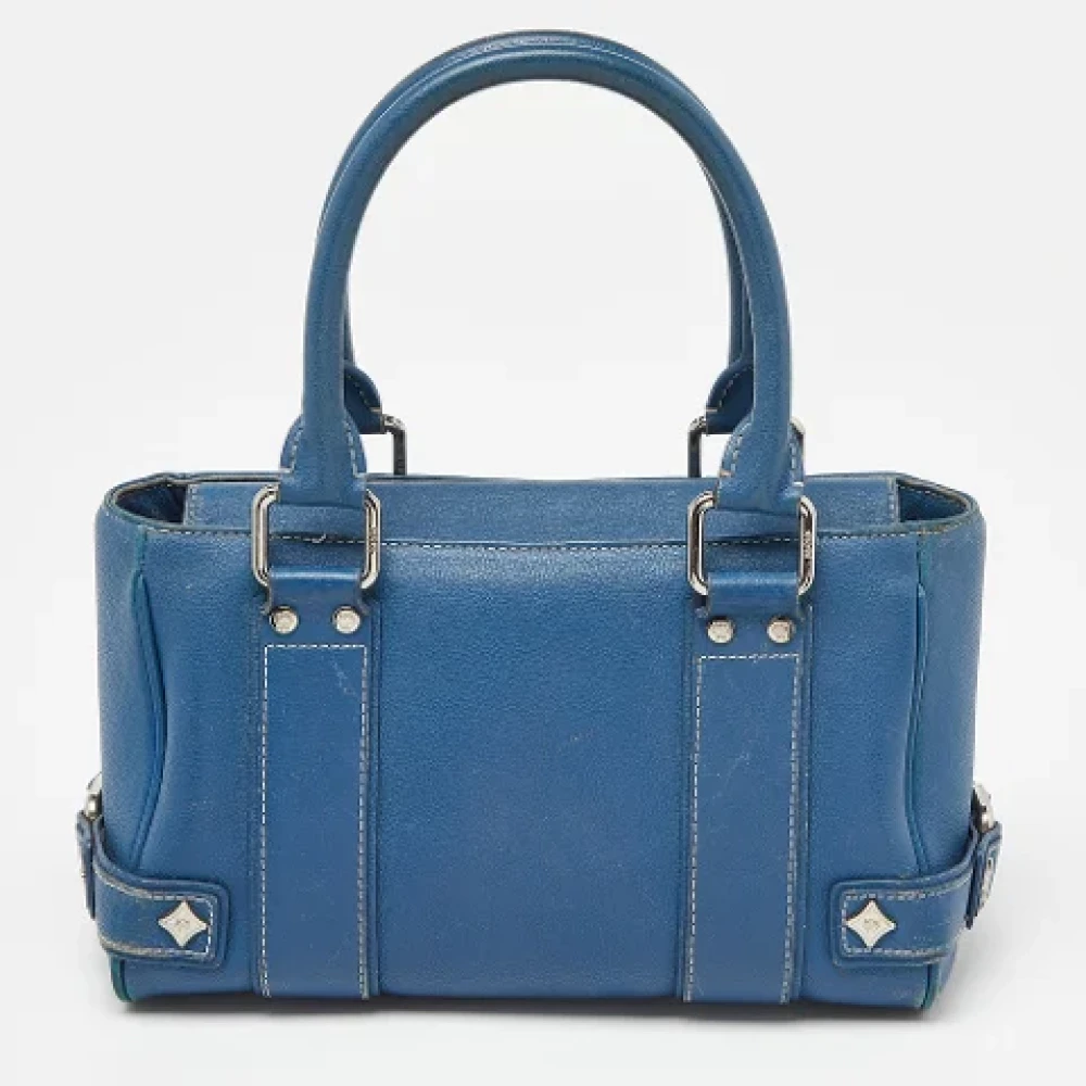 MCM Pre-owned Leather totes Blue Dames
