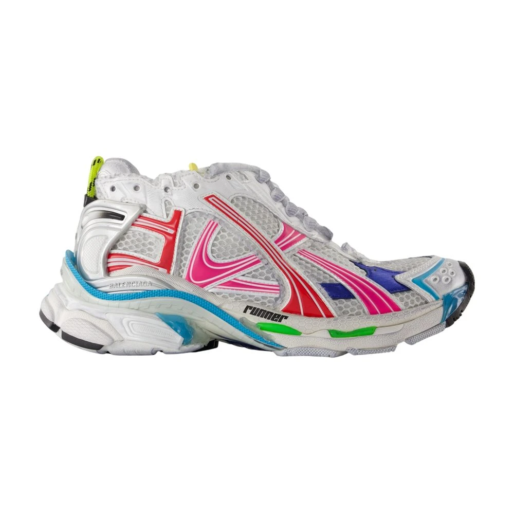 Balenciaga Women's Multicolor Sneakers, 3 Uk, Runner Trainers - Synthetic Mesh