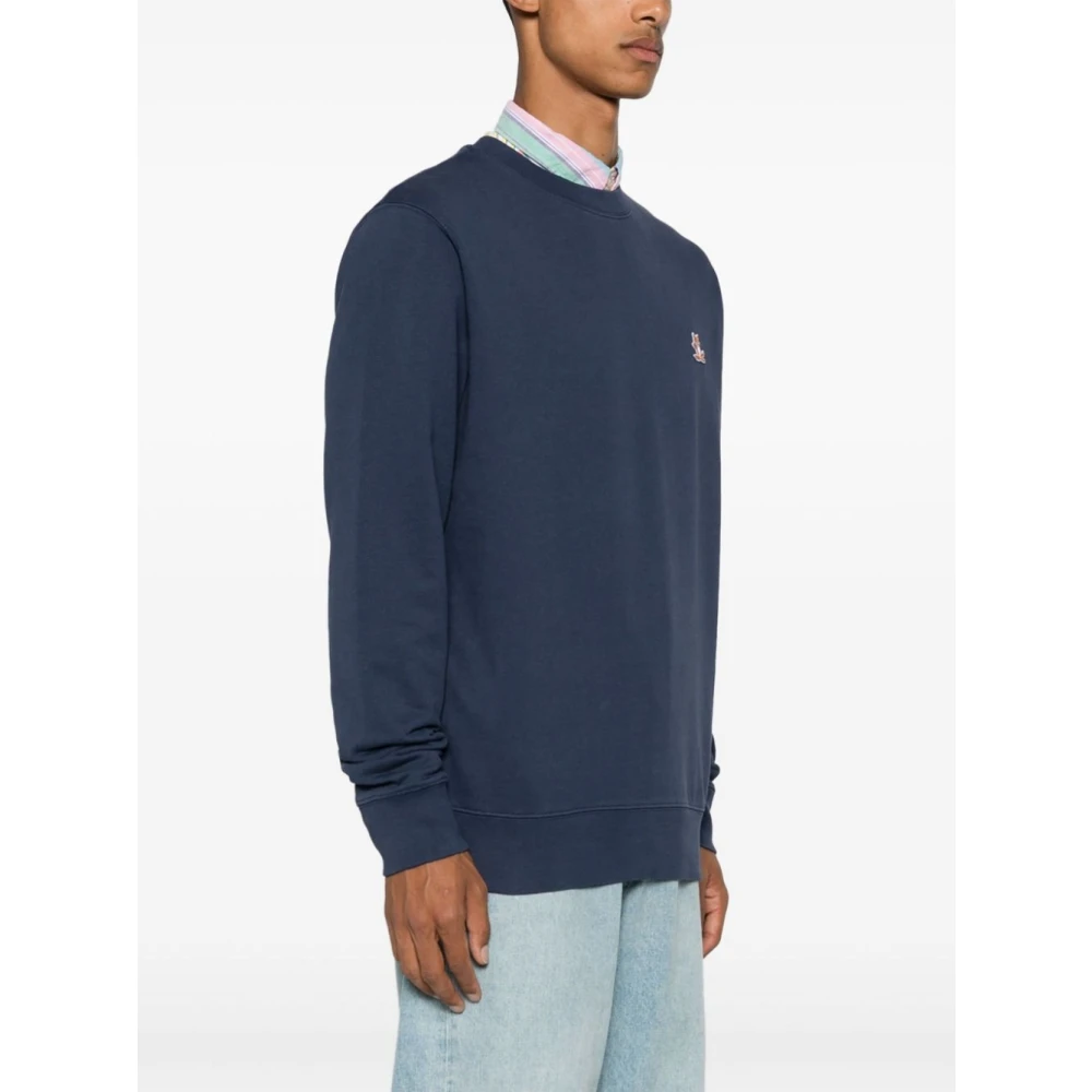 Maison Kitsuné Chillax Patch Sweatshirt Blue Heren