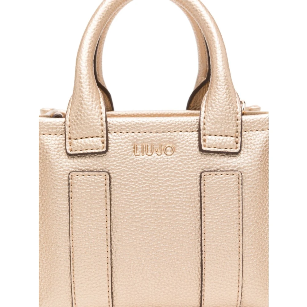 Liu Jo Gestructureerde Faux Leren Top Handtas Beige Dames