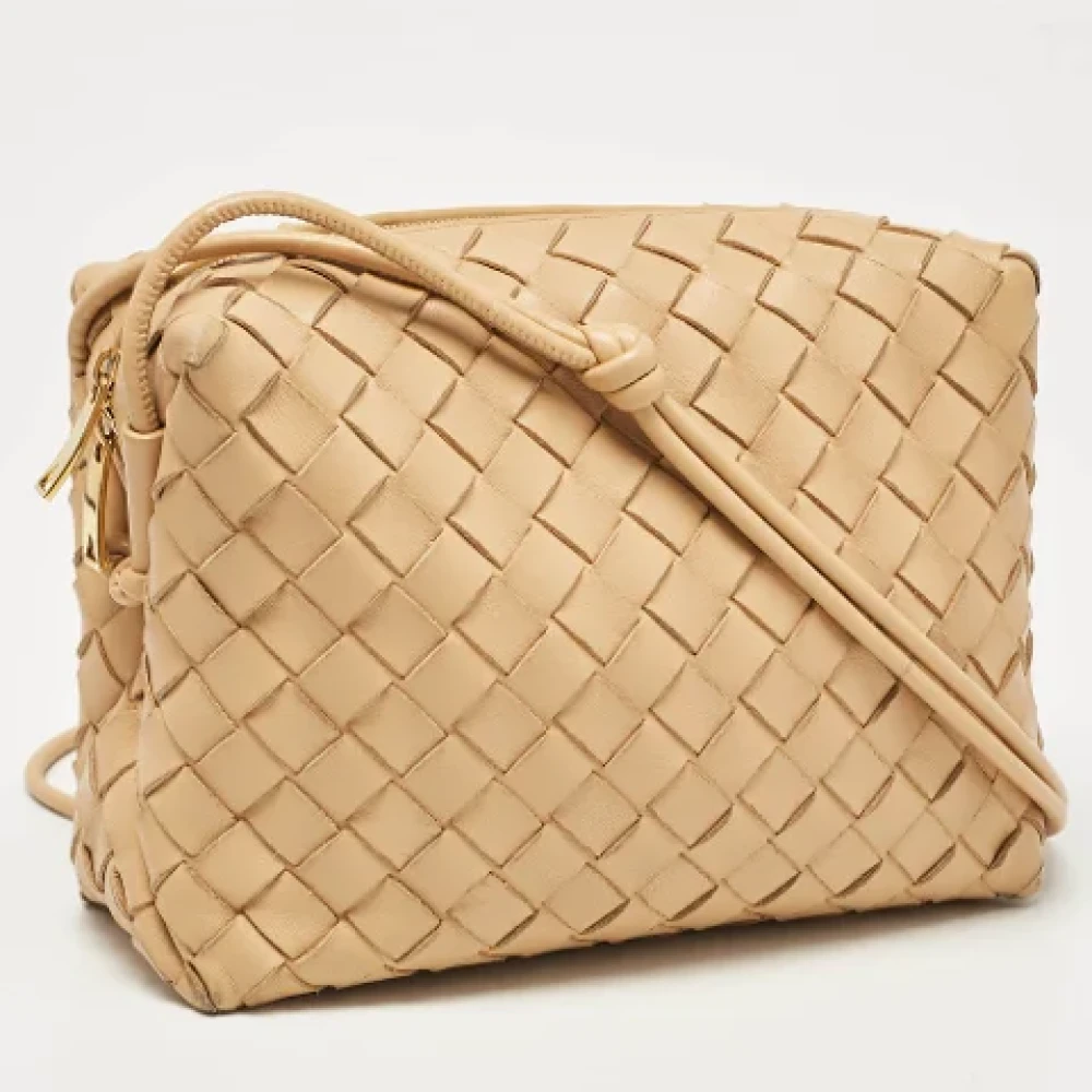 Bottega Veneta Vintage Pre-owned Leather shoulder-bags Beige Dames