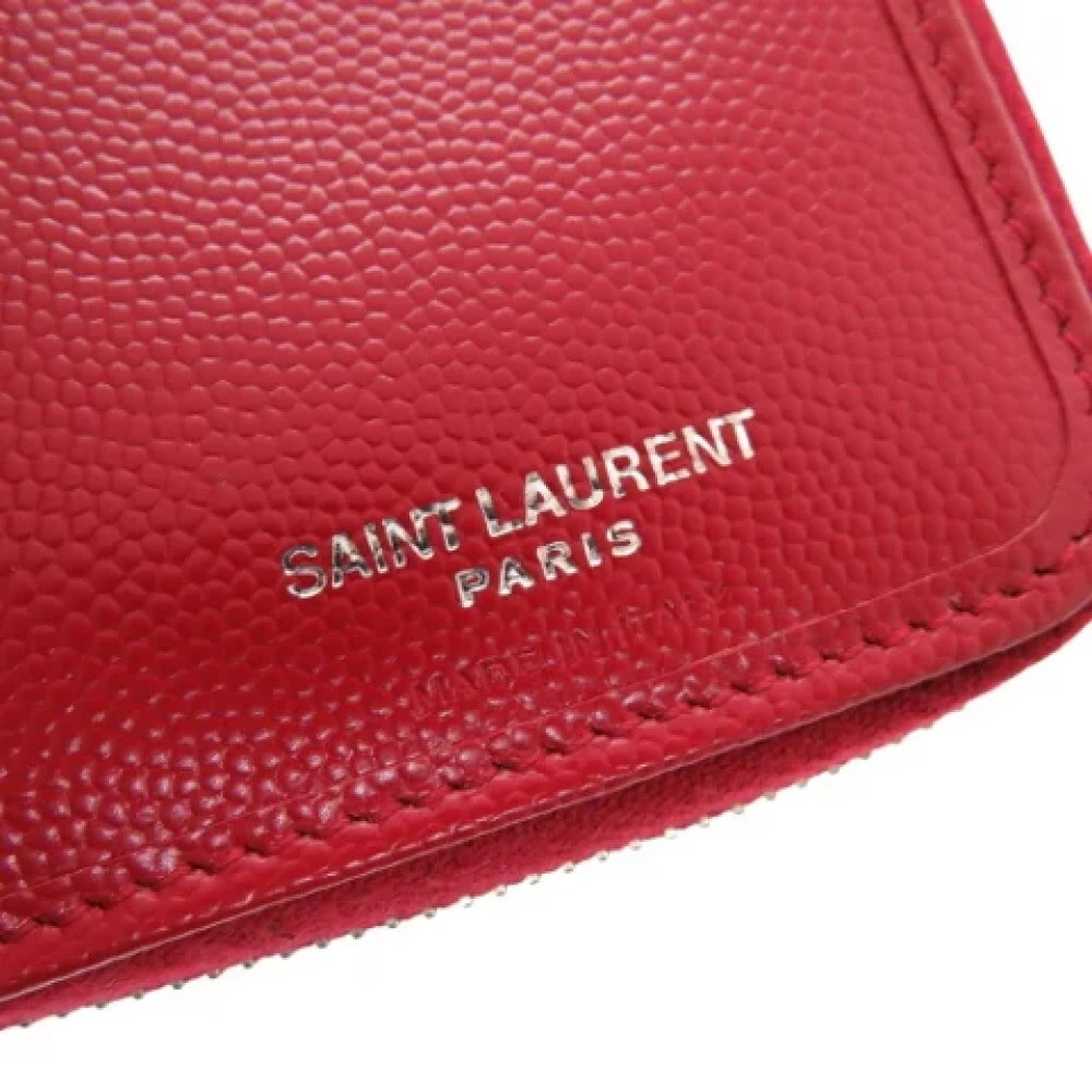 Saint Laurent Vintage Pre-owned Leather wallets Red Dames
