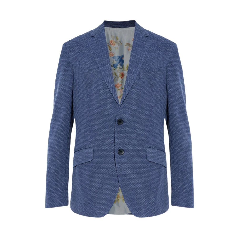 Etro Men's Blue Blazers, L, Single-Breasted Blazer