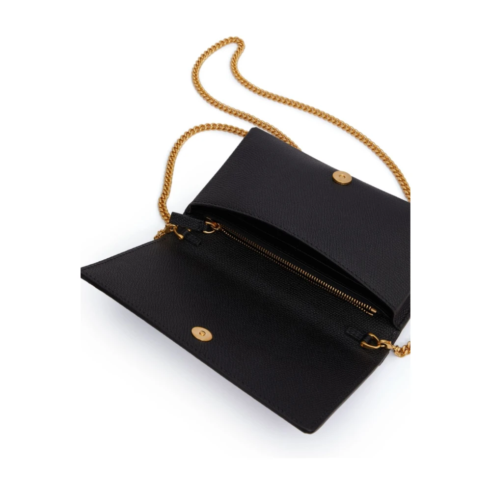 Valentino Garavani Zwarte V-Logo Portemonnee Riem Tas Black Dames