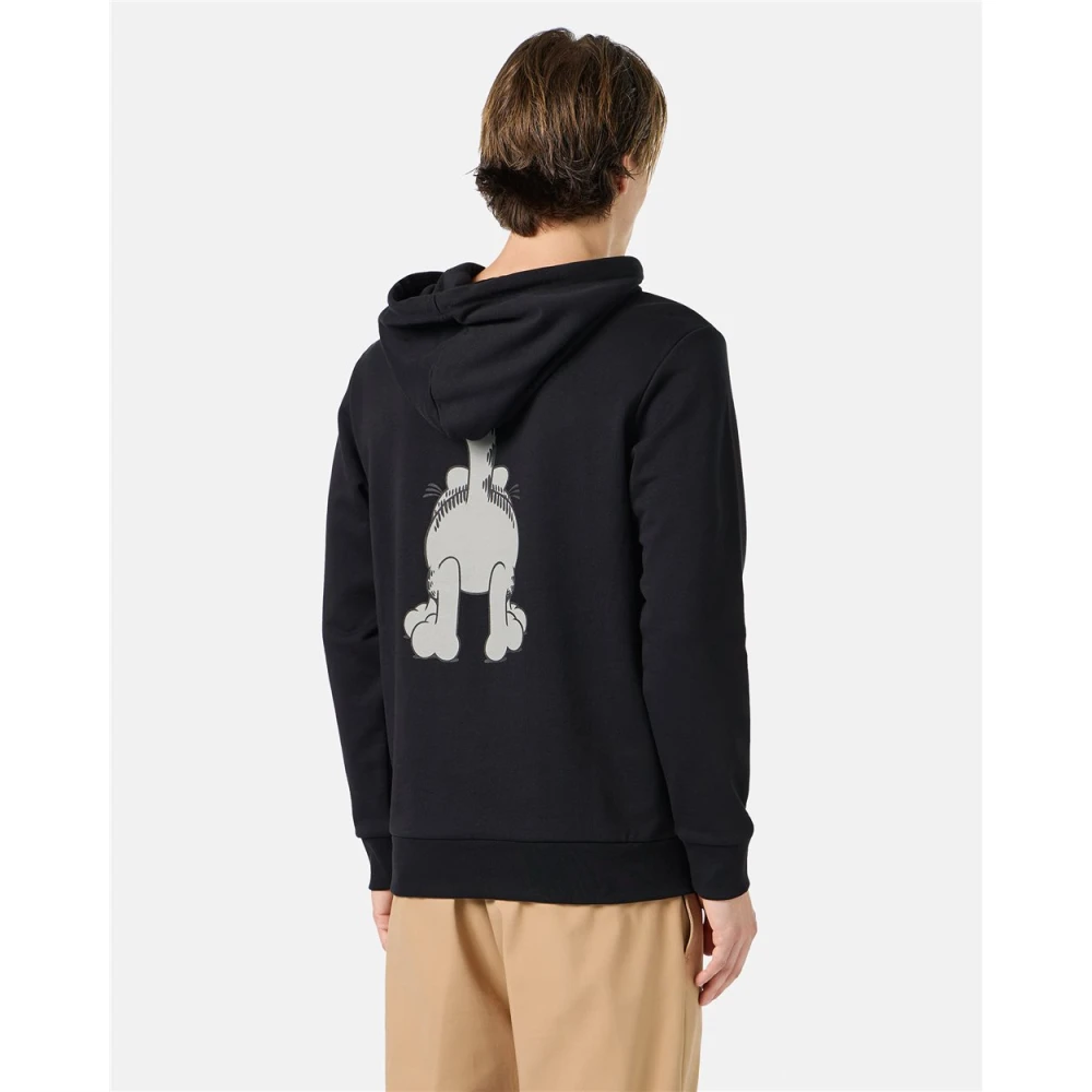 Iceberg Hoodie met cartoonprints Black Heren