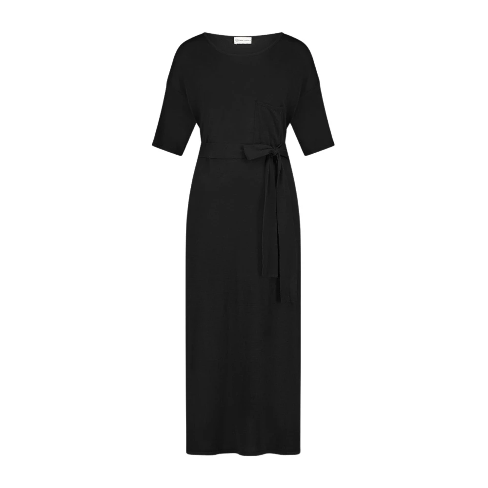 Jane Lushka Gebreide Hazel Jurk | Zwart Black Dames