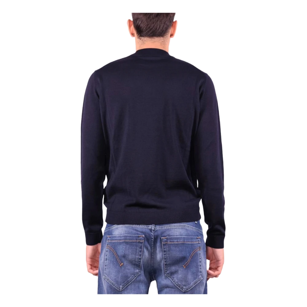 Roberto Collina Blauwe Merino Trui Blue Heren