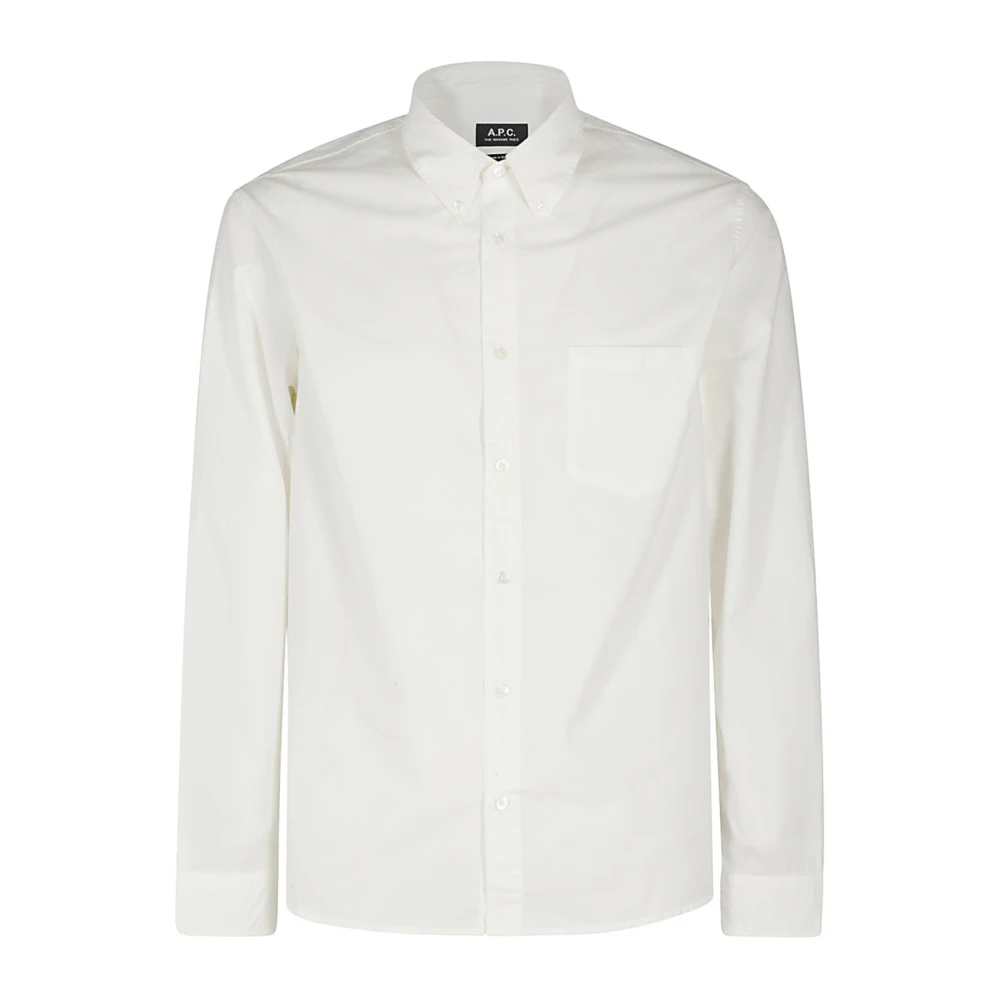 A.p.c. Broderad Skjorta Edouard White, Herr